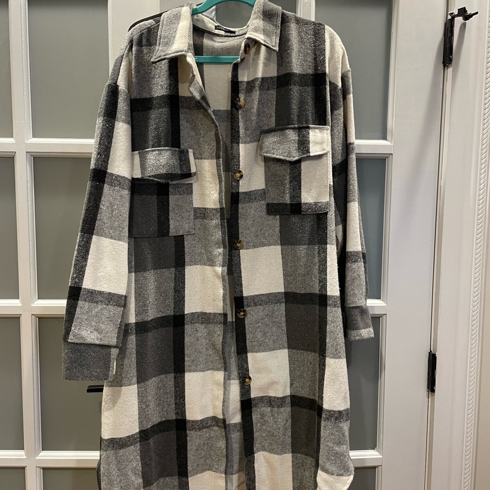Women’s Plaid Longline Shacket